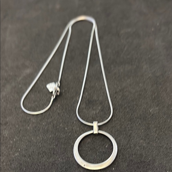 Jewelry - Minimalist 925 Sterling Silver Necklace with Circular Pendant